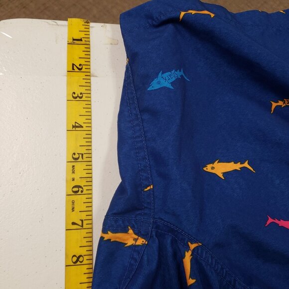 Maamgic Mens Shark Swim Trunks Size M Blue Vacation Beach Travel Cruise - Picture 9 of 11